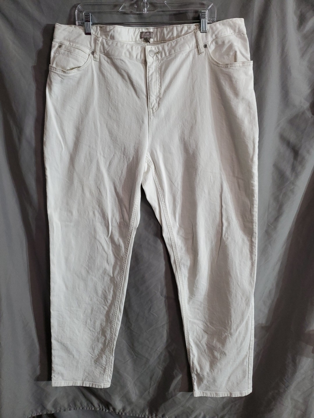 J. Jill 18P 5-pocket White Straight Leg Jeans